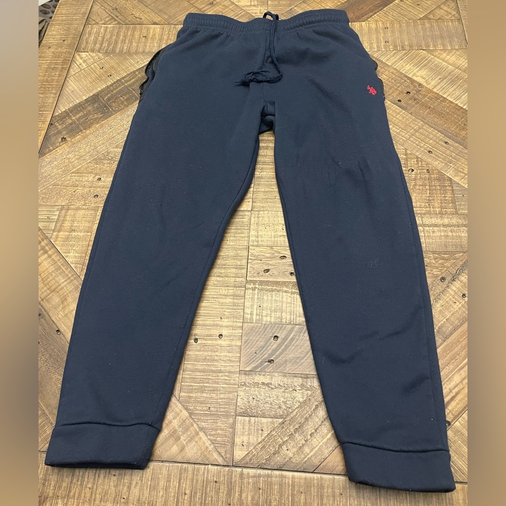 U.S. Polo Assn. Navy Sweatpants with Red Logo